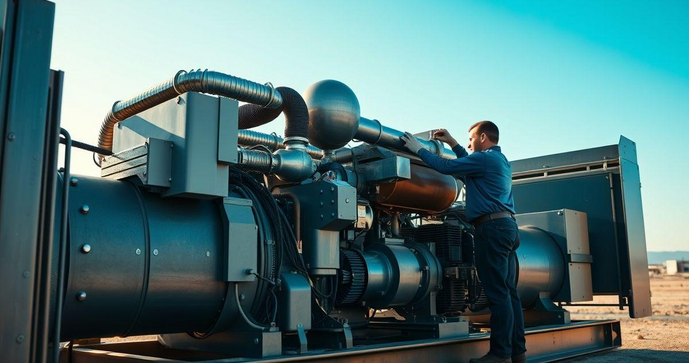 Manutenção de gerador de energia garante eficiência e durabilidade do equipamento